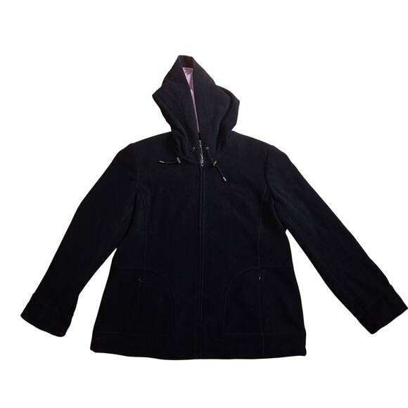 Marvin Richards Wool Blend Womens Zip-up Hooded Jacket Coat - Picture 1 of 11